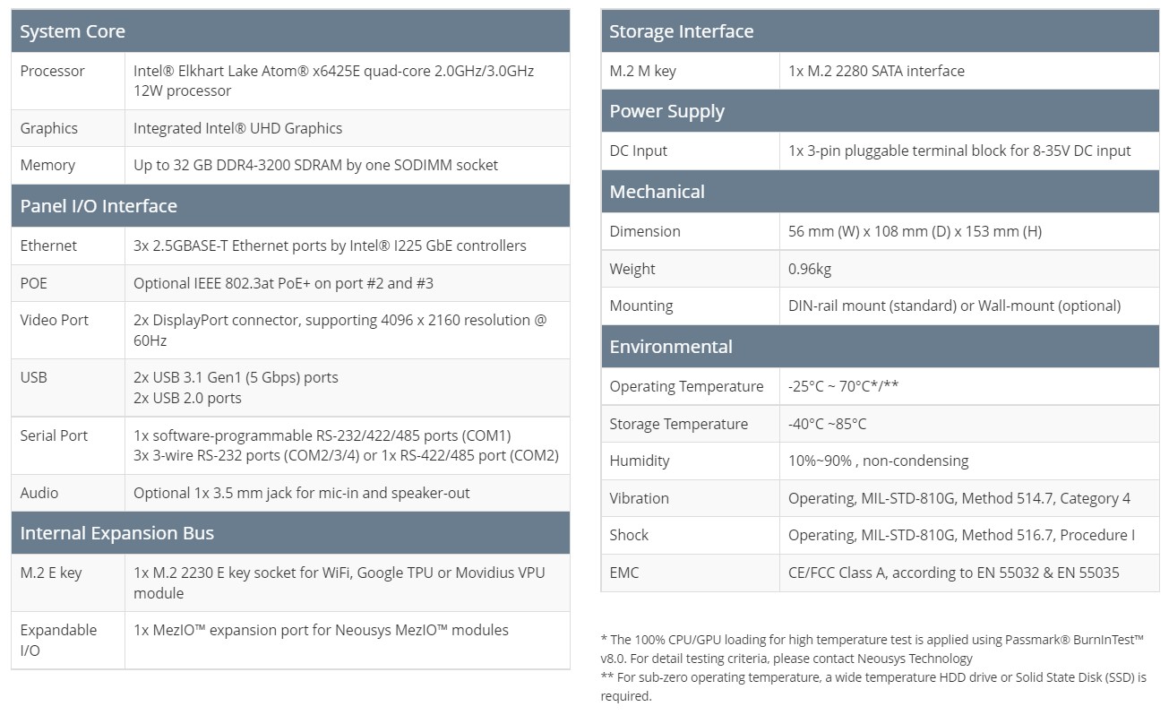 POC-400 Series, Machine Vision, Applications, NEOUSYS