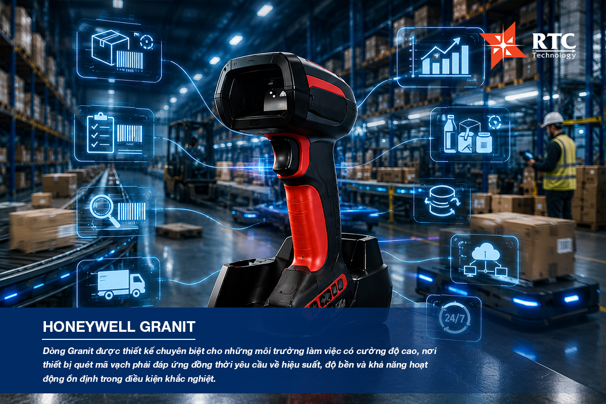 Honeywell Granit là dòng máy quét phù hợp cho doanh nghiệp cần thu thập dữ liệu nhanh chóng và chính xác