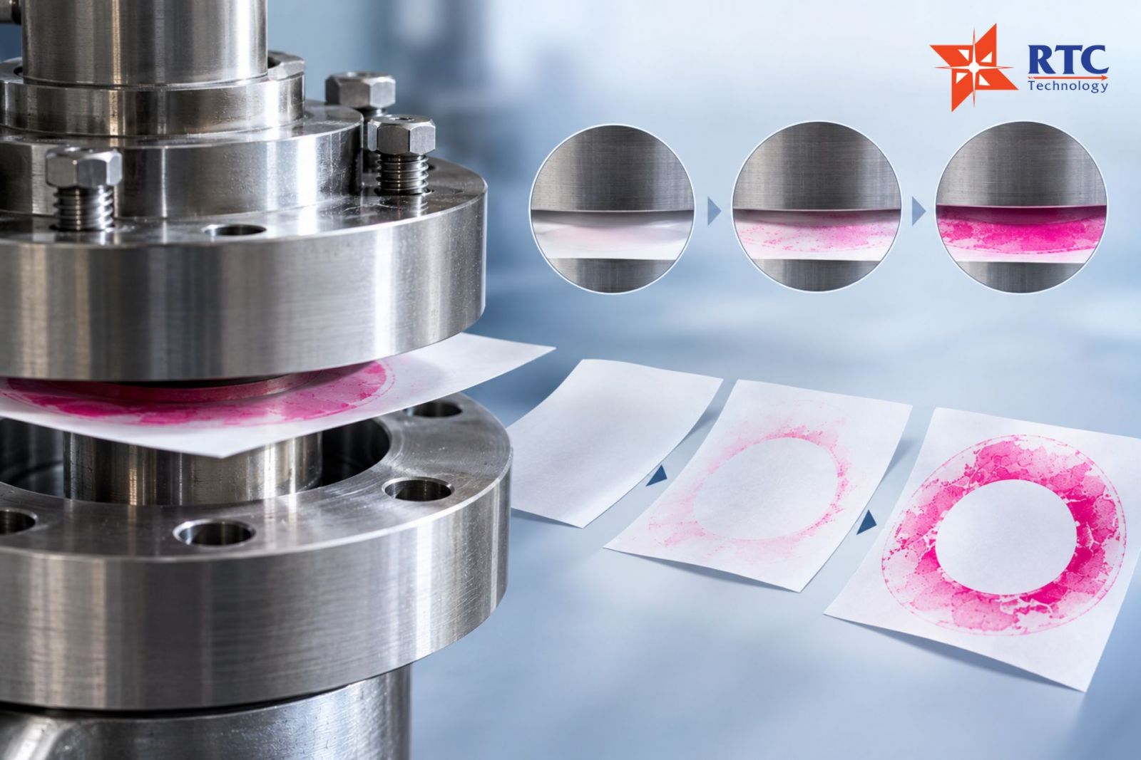Fuji Prescale là loại phim nhạy áp lực, tạo ra màu tại khu vực chịu tác động của lực